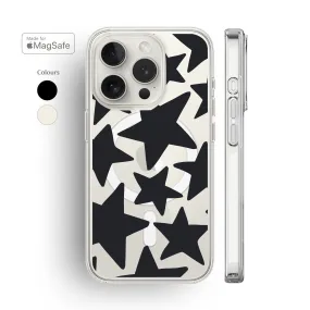 Wonky Stars Clear MagSafe iPhone Case