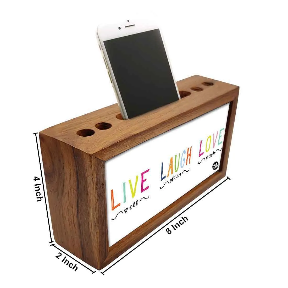 Wooden office desk organizer - Live Laugh Love