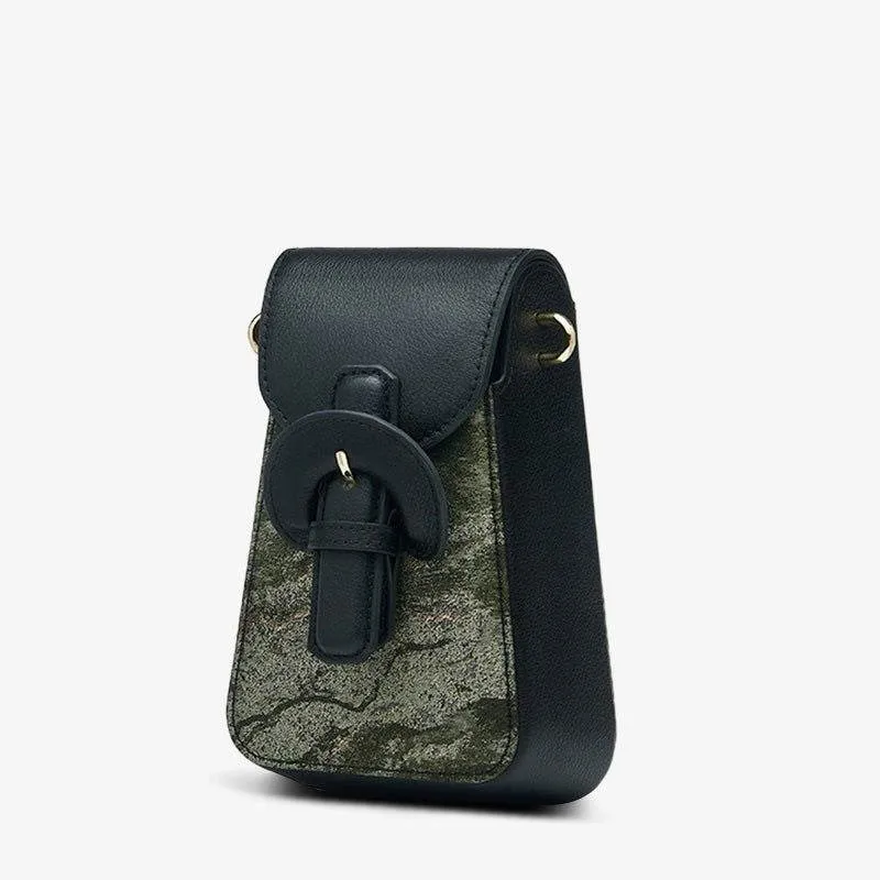 Woven Brocade Vintage Shoulder Phone Bag