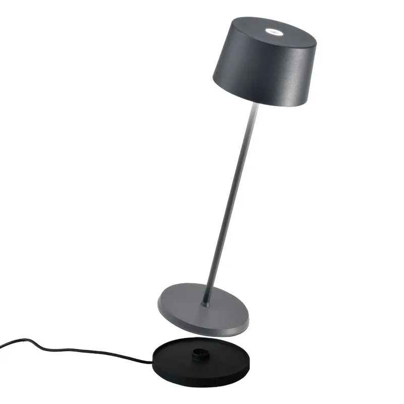 Zafferano Olivia Pro Table Lamp LD0850N4   Dark Grey